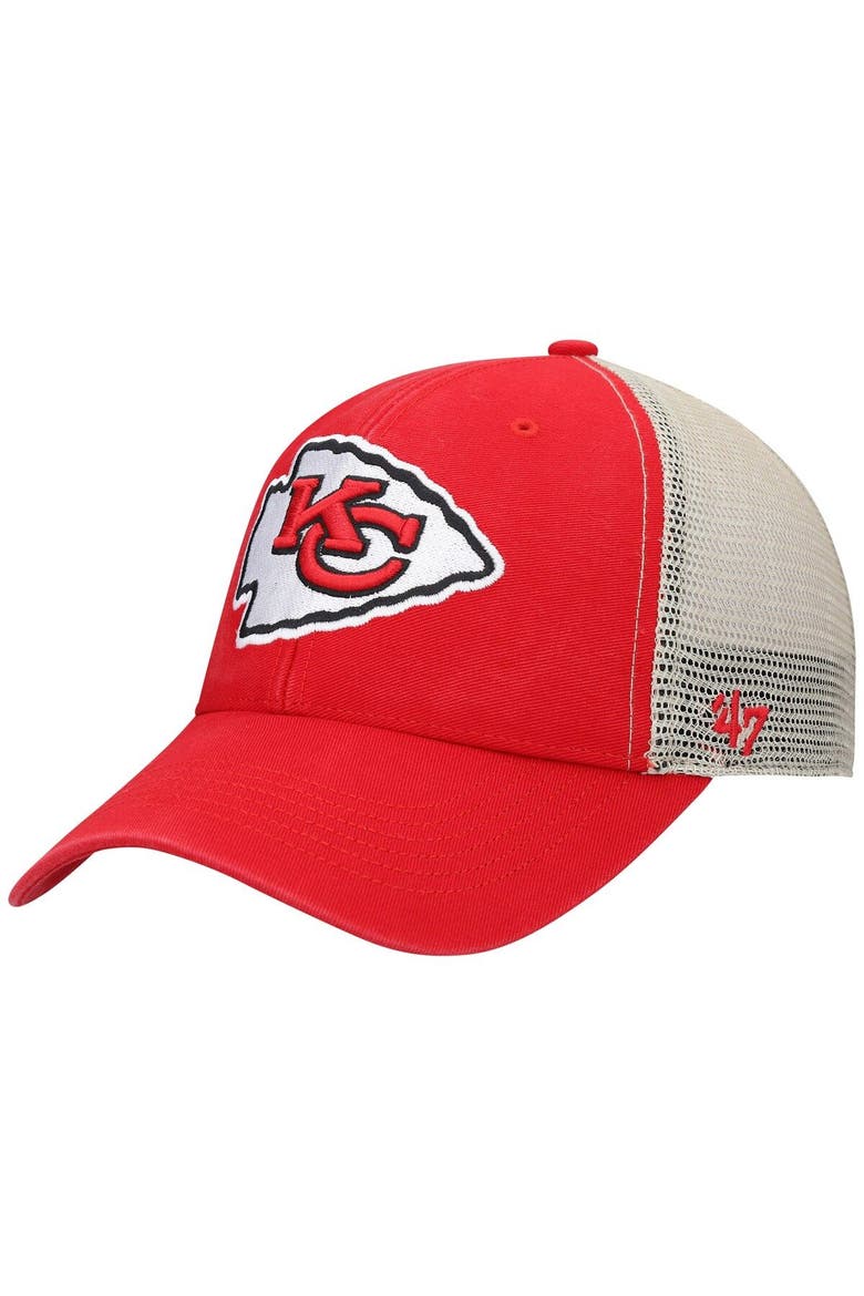 Men's '47 Red Kansas City Chiefs Flagship MVP Snapback Hat, Main, color, Red