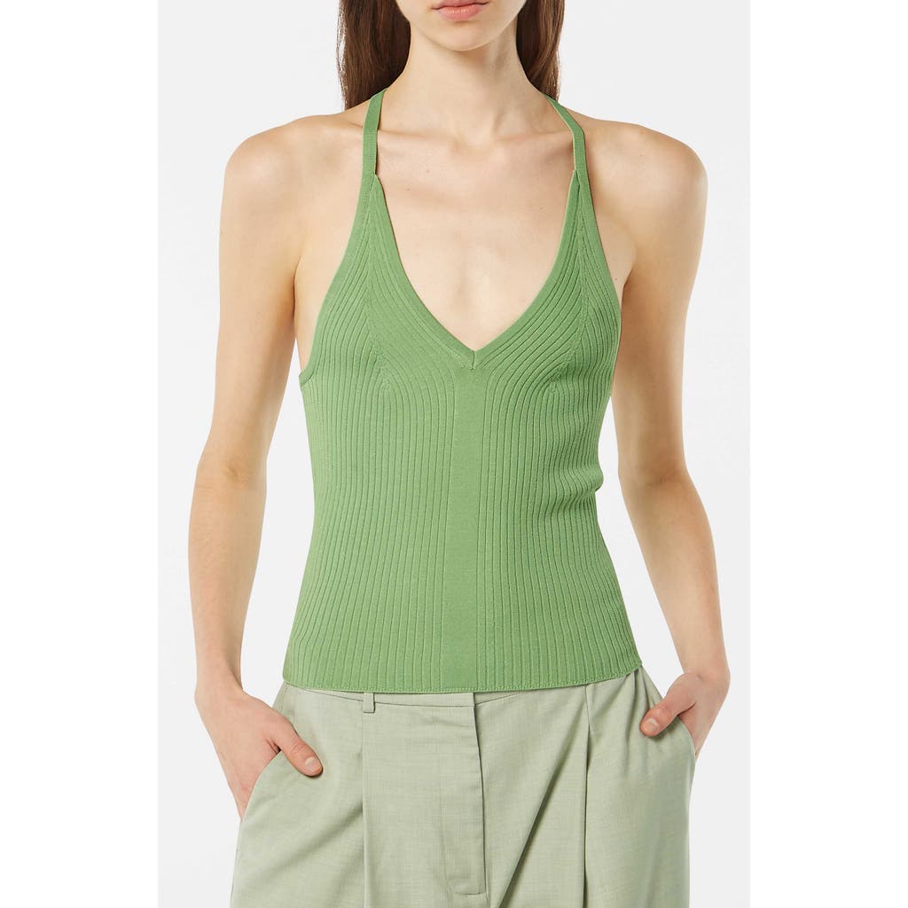 Scotch & Soda Rib Racerback Sweater Tank In Pistachio