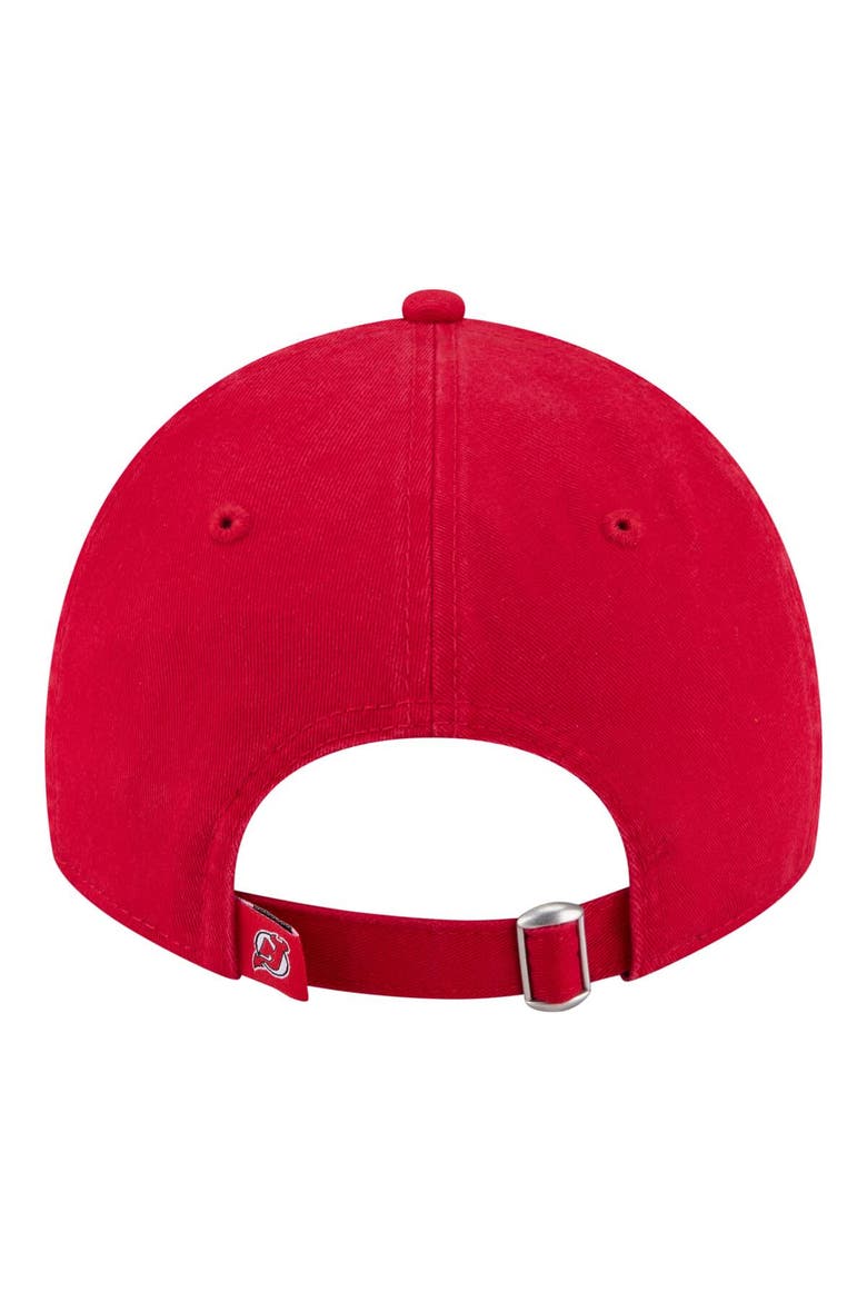 Unisex New Era Red New Jersey Devils Mascot Patch 9TWENTY Adjustable Hat, Alternate, color, Red