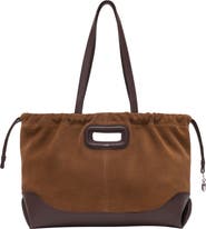 maje Leather and suede Milpli tote bag