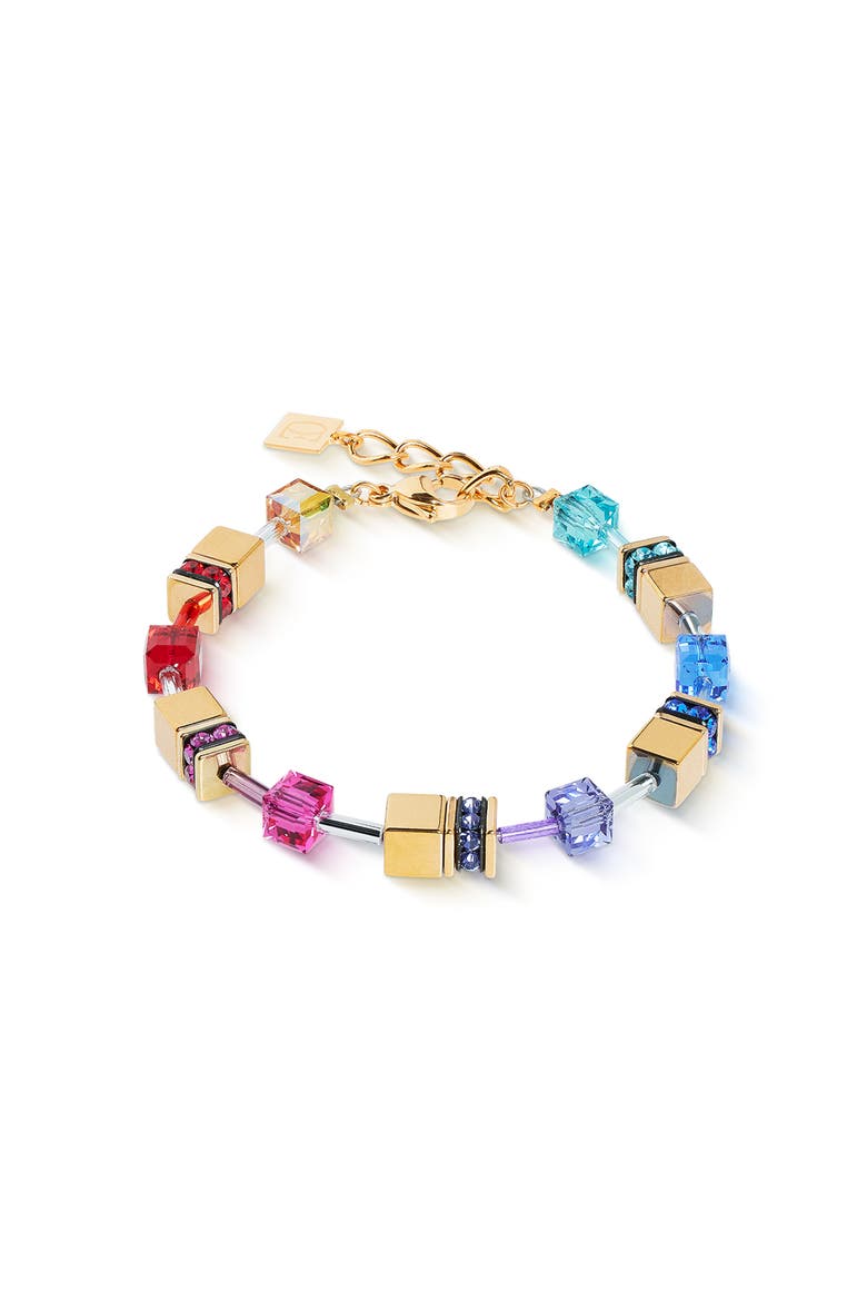 Geocube Iconic Metallic Rainbow Bracelet, Main, color, Gold