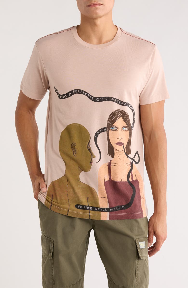 RVCA x Ed Templeton You're Still Here Organic Cotton Graphic T-Shirt, Main, color, Pale Mauve