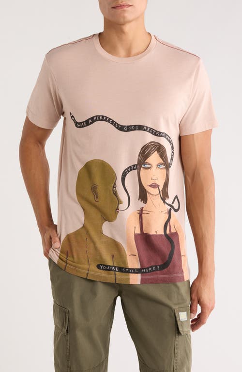 Rvca X Ed Templeton You're Still Here Organic Cotton Graphic T-shirt In Animal Print