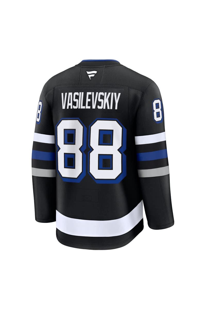 FANATICS Men's Fanatics Andrei Vasilevskiy Black Tampa Bay Lightning Alternate Premium Jersey, Alternate, color,