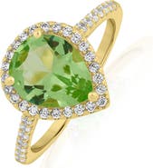 Sienna Vale Pear Shaped Halo Cubic Zirconia Ring