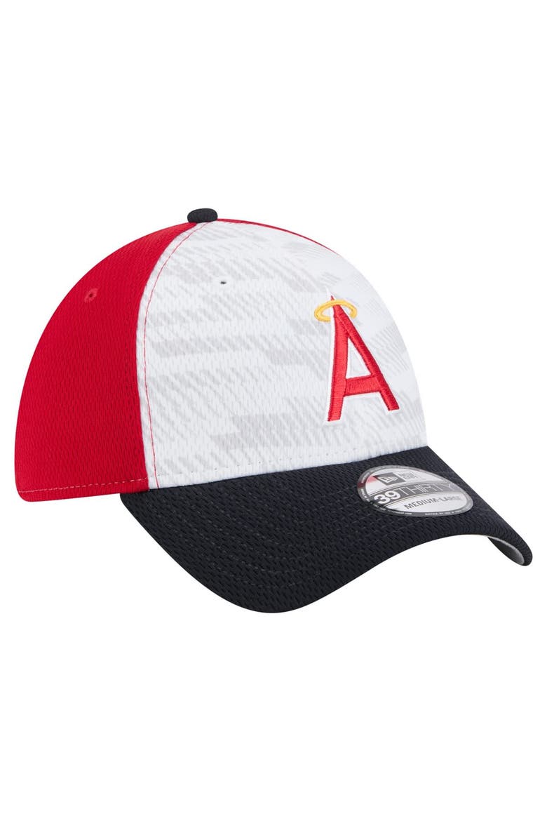 Men's New Era Red/Navy Los Angeles Angels 2025 MLB Clubhouse 39THIRTY Flex Hat, Alternate, color, Red