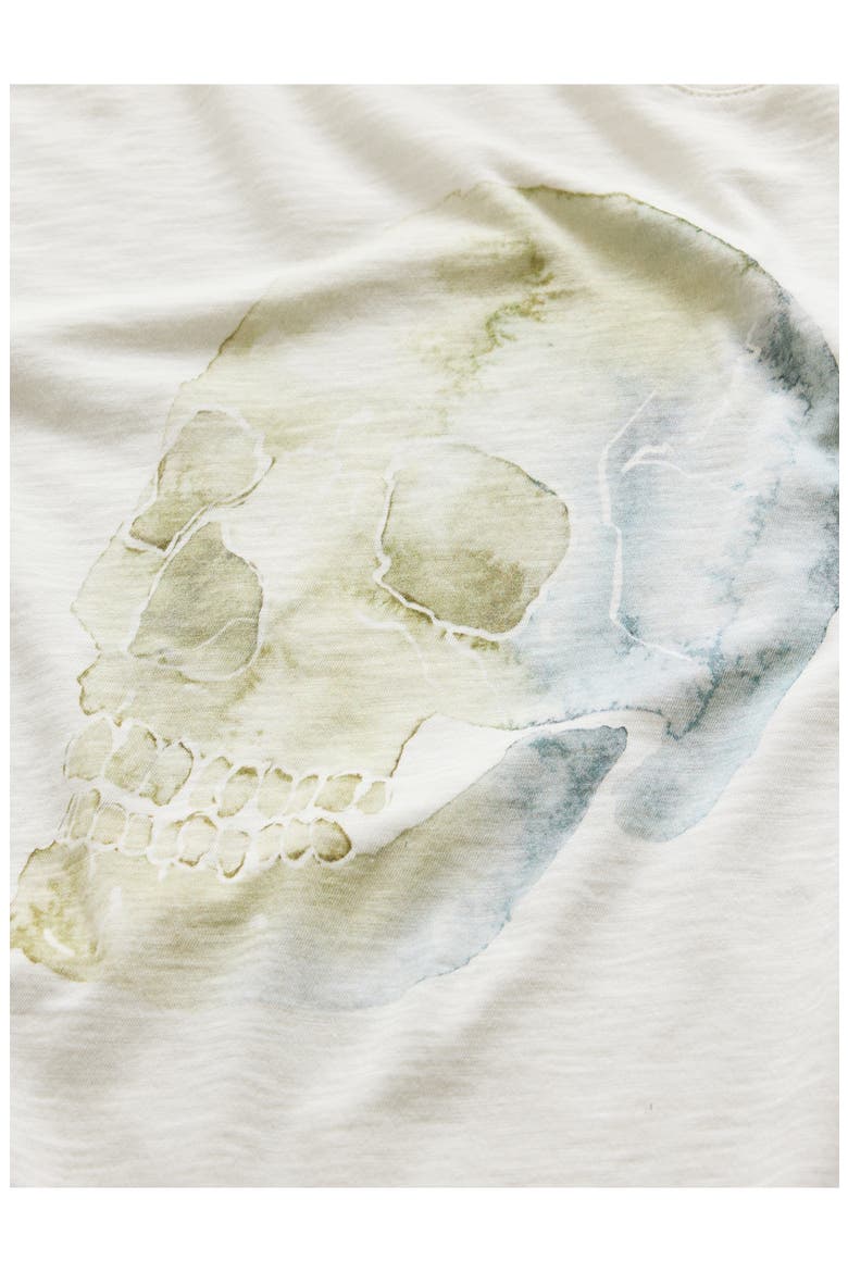 Watercolor Skull Graphic T-Shirt, Alternate, color, SALT