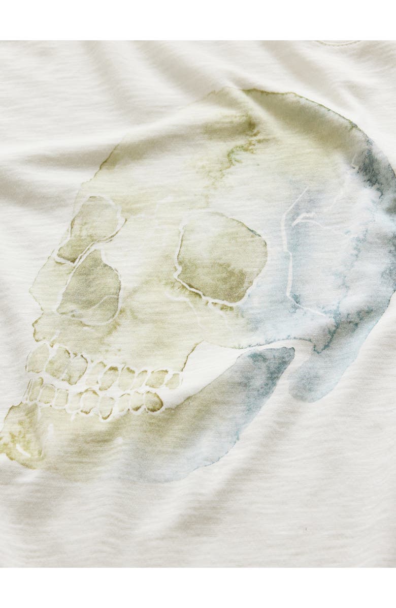 John Varvatos Watercolor Skull Graphic T-Shirt, Alternate, color, Salt