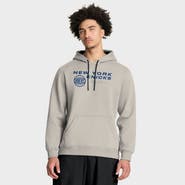 FANATICS Men's Fanatics Off White New York Knicks Crossover Collection Blocked Shot Premium Pullover Hoodie