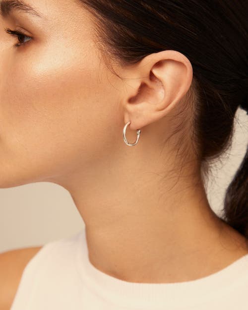 Unode50 Hoop Shaped Earrings In Metallic