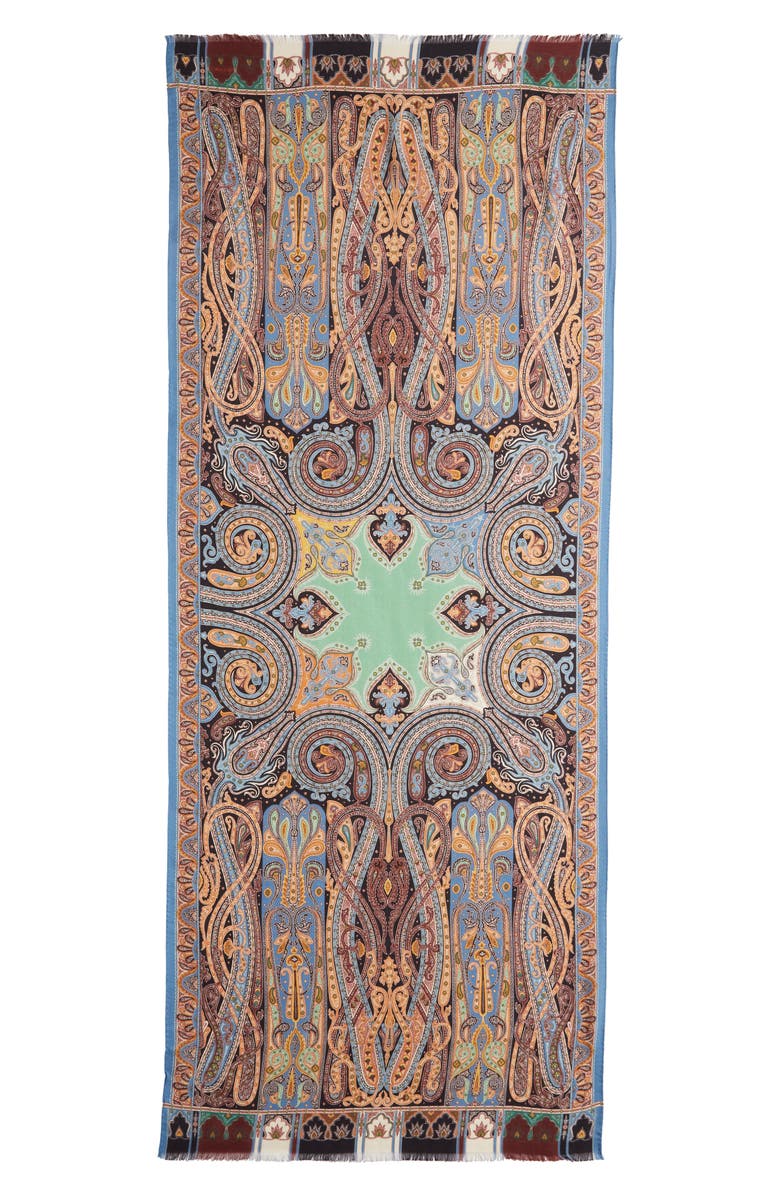 Etro Sciarpa Delhy Cashmere & Silk Scarf, Main, color,
