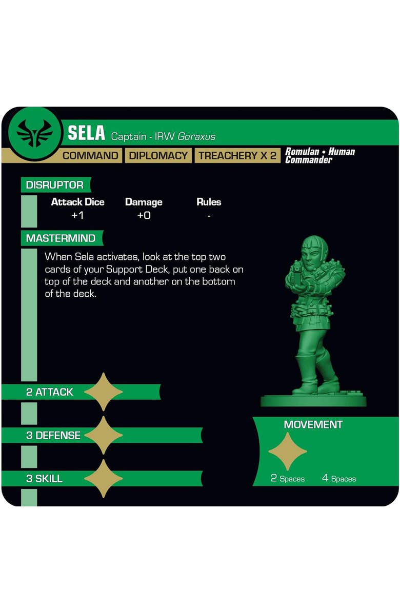 GF9 Star Trek Away Missions, Commander Sela Romulan Expansion, Alternate, color, Multicolored