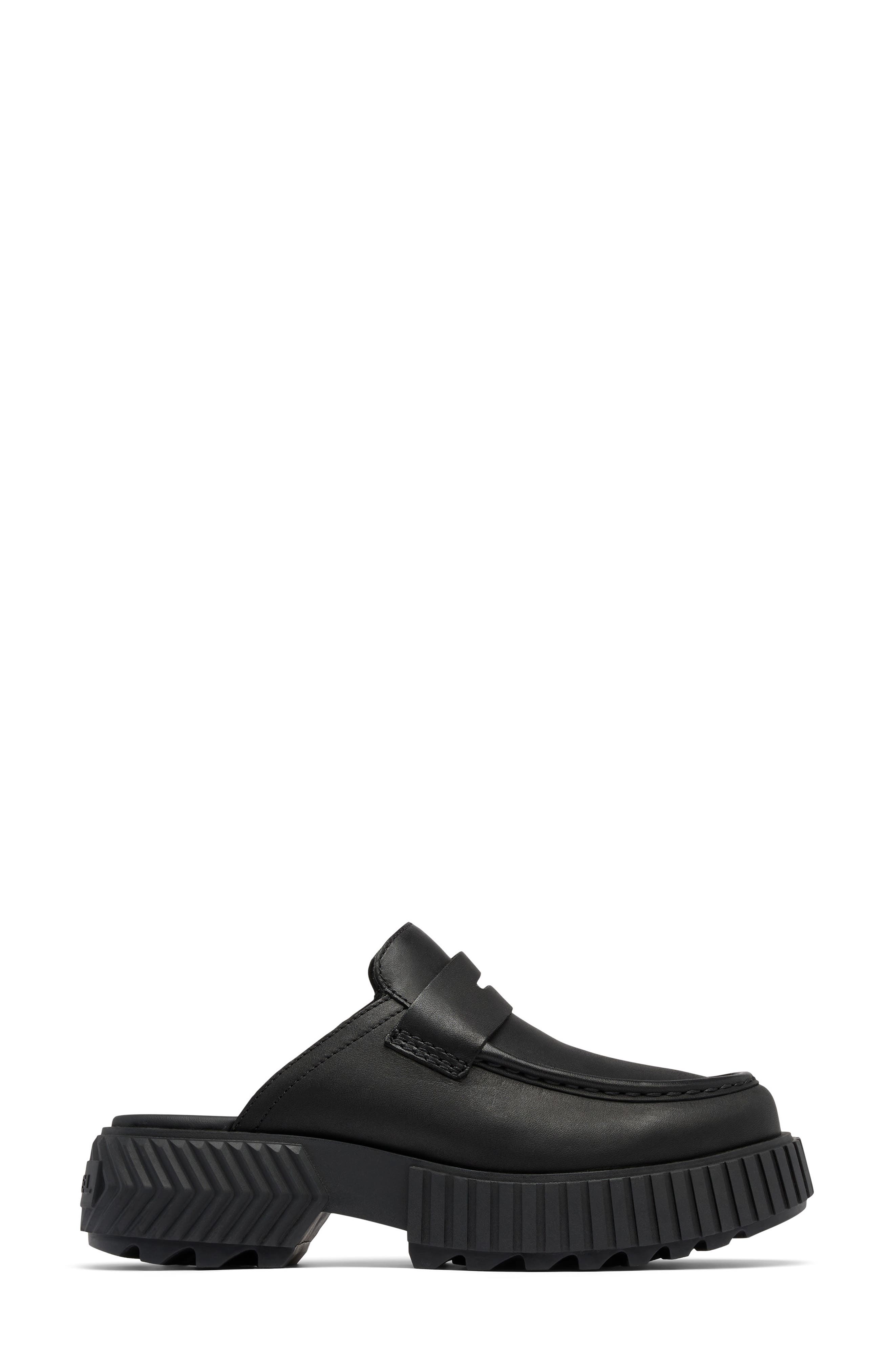 SOREL Ona Ave Penny Loafer Mule, Alternate, color, Black/ Jet