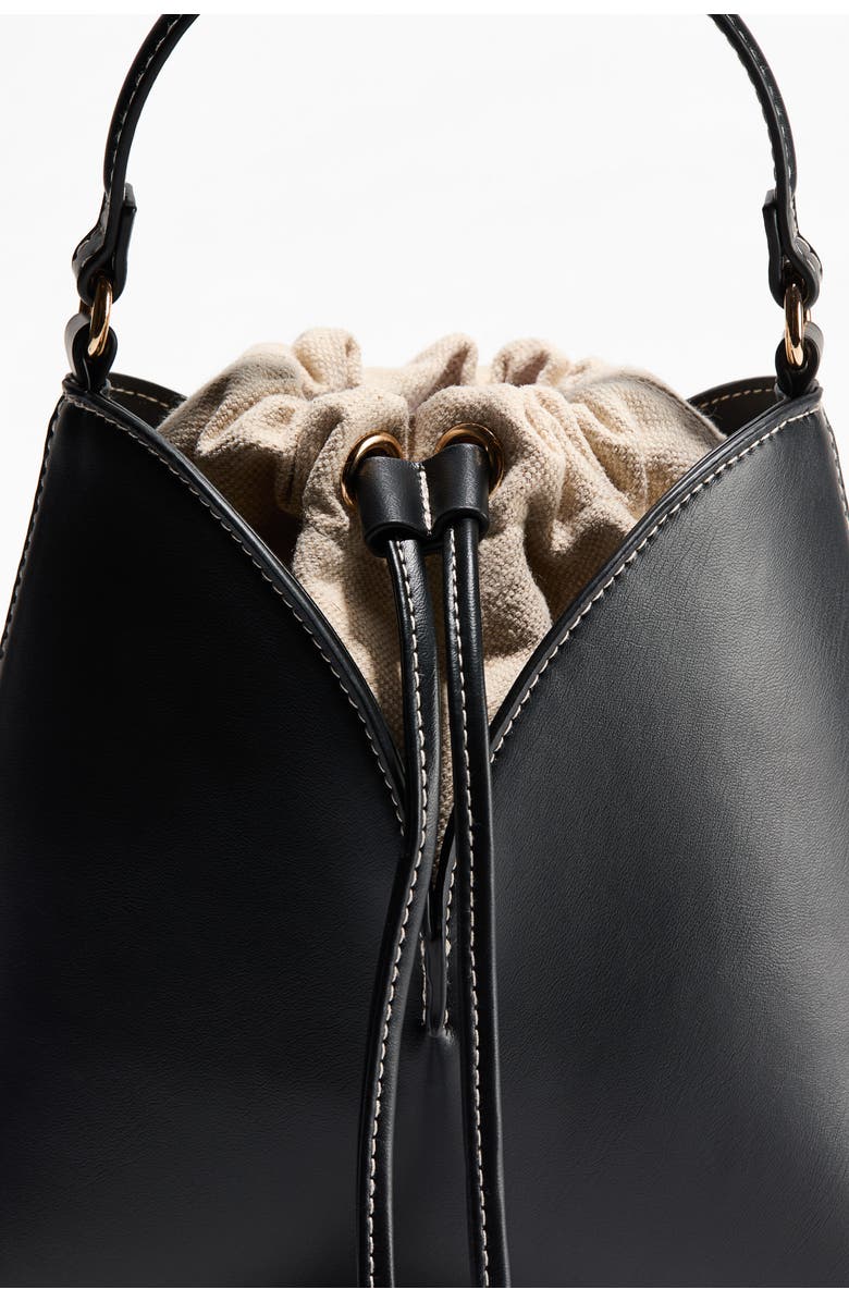 H&M Crossbody Bucket Bag, Alternate, color, Black