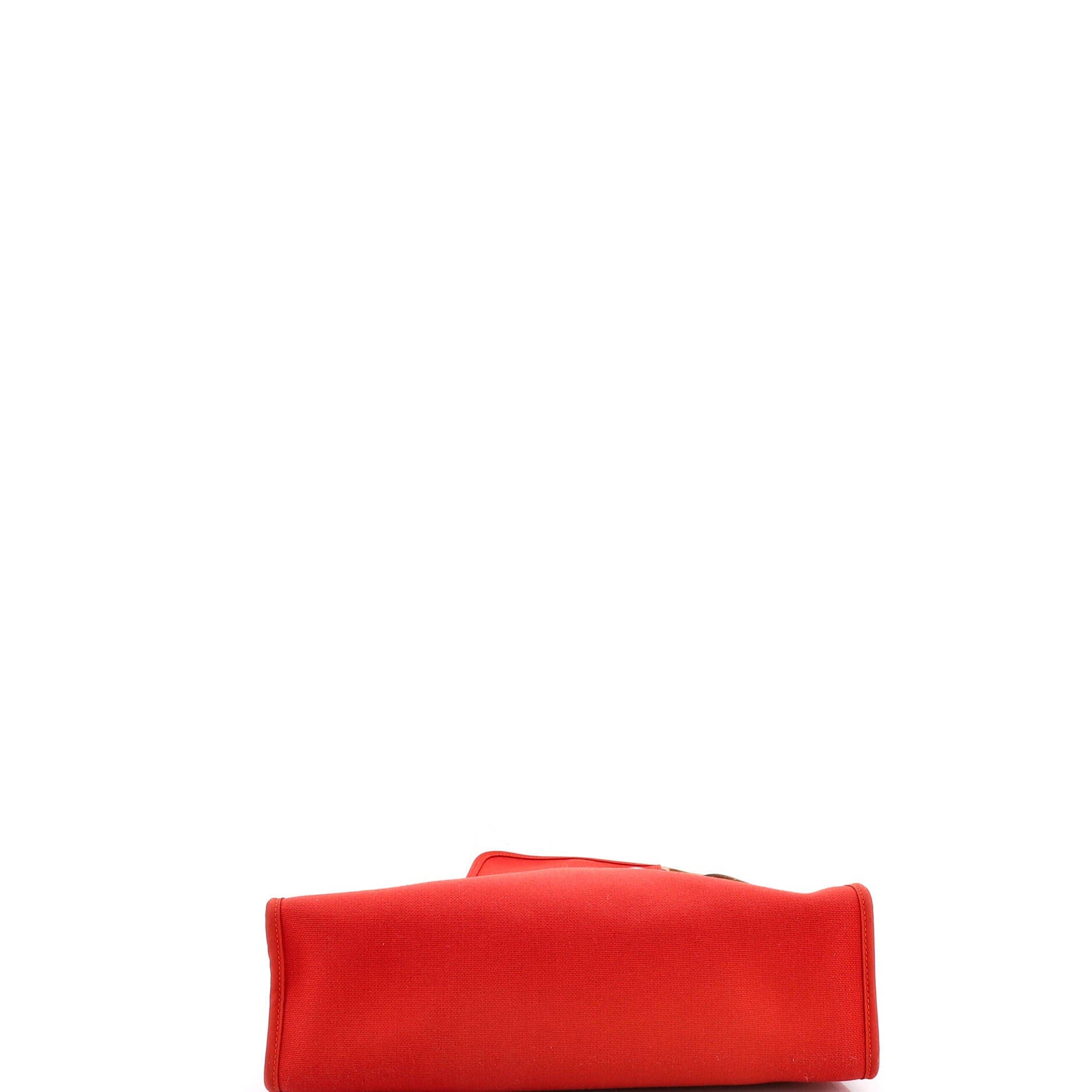 Pre-Owned Hermes Herbag Zip Leather and Toile 31, Alternate, color, Rouge Tomate