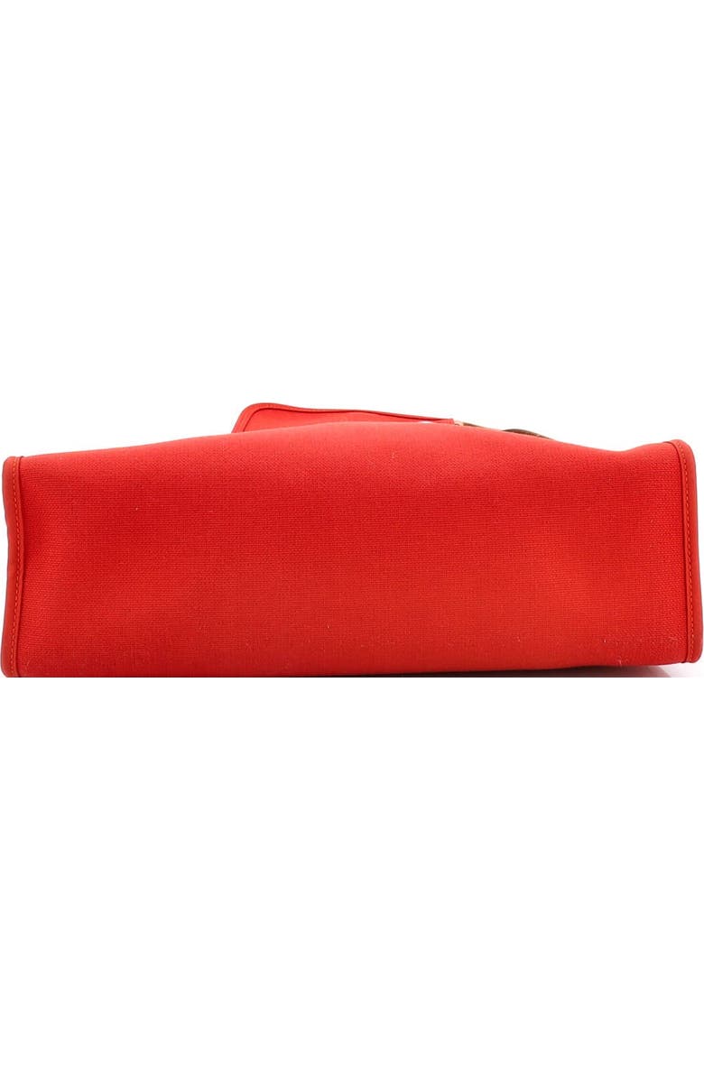 Pre-Owned Hermes Herbag Zip Leather and Toile 31, Alternate, color, Rouge Tomate