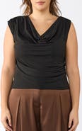 Estelle Dune Cowl Neck Sleeveless Top