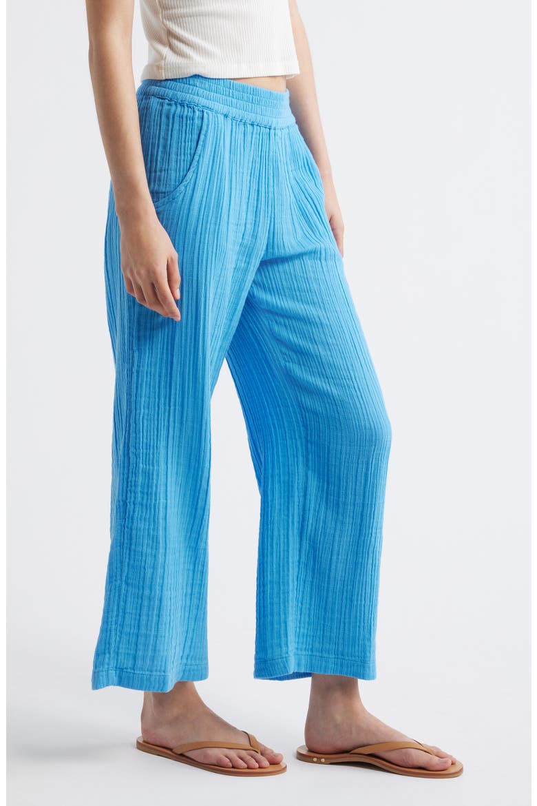 Premium Surf Cotton Beach Pants, Alternate, color, AZURE BLUE