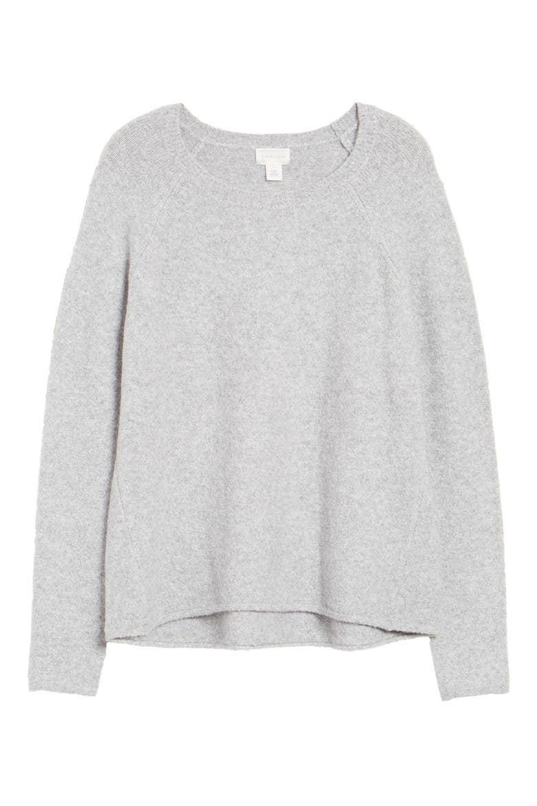 Colorblock Sweater, Alternate, color, GREY HEATHER