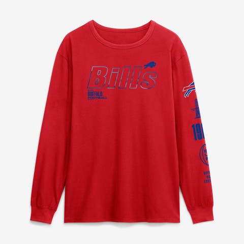 Men's Fanatics Red Buffalo Bills Checkdown Pass Long Sleeve T-Shirt