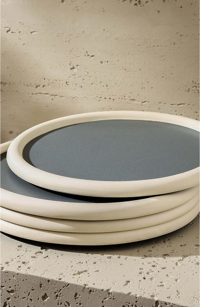 Stone Lain Capri Stoneware 12-Piece Dinnerware Set, Alternate, color, Grey-Blue