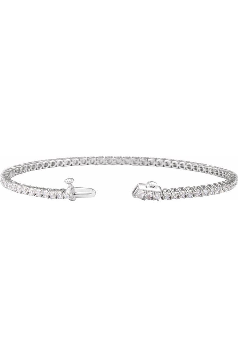 3 CT Lab-Grown Diamond Tennis Bracelet in 14K Gold, Alternate, color, White