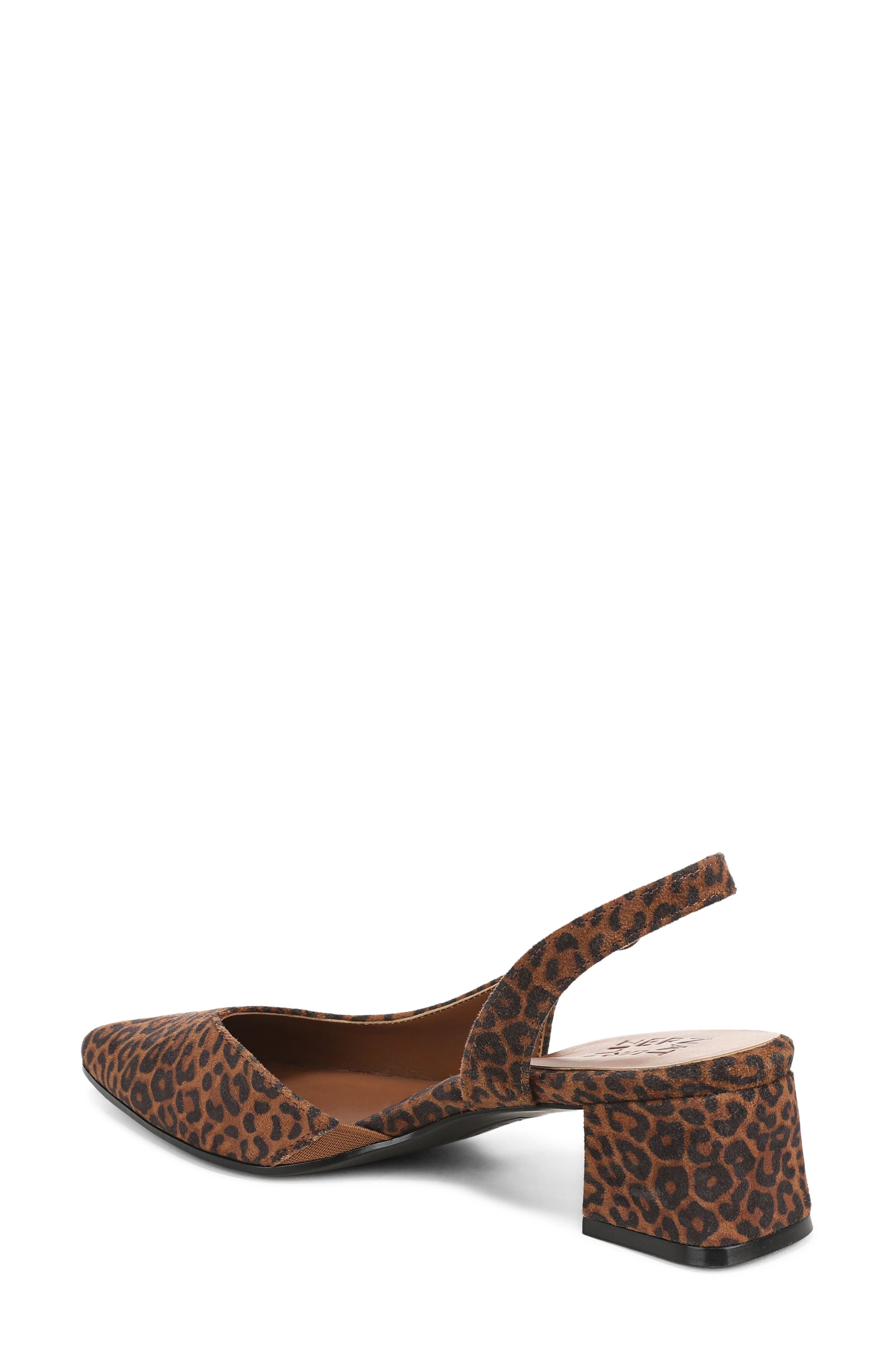 Anya Pointed Toe Slingback Pump, Alternate, color, BROWN LEOPARD PRINT FABRIC