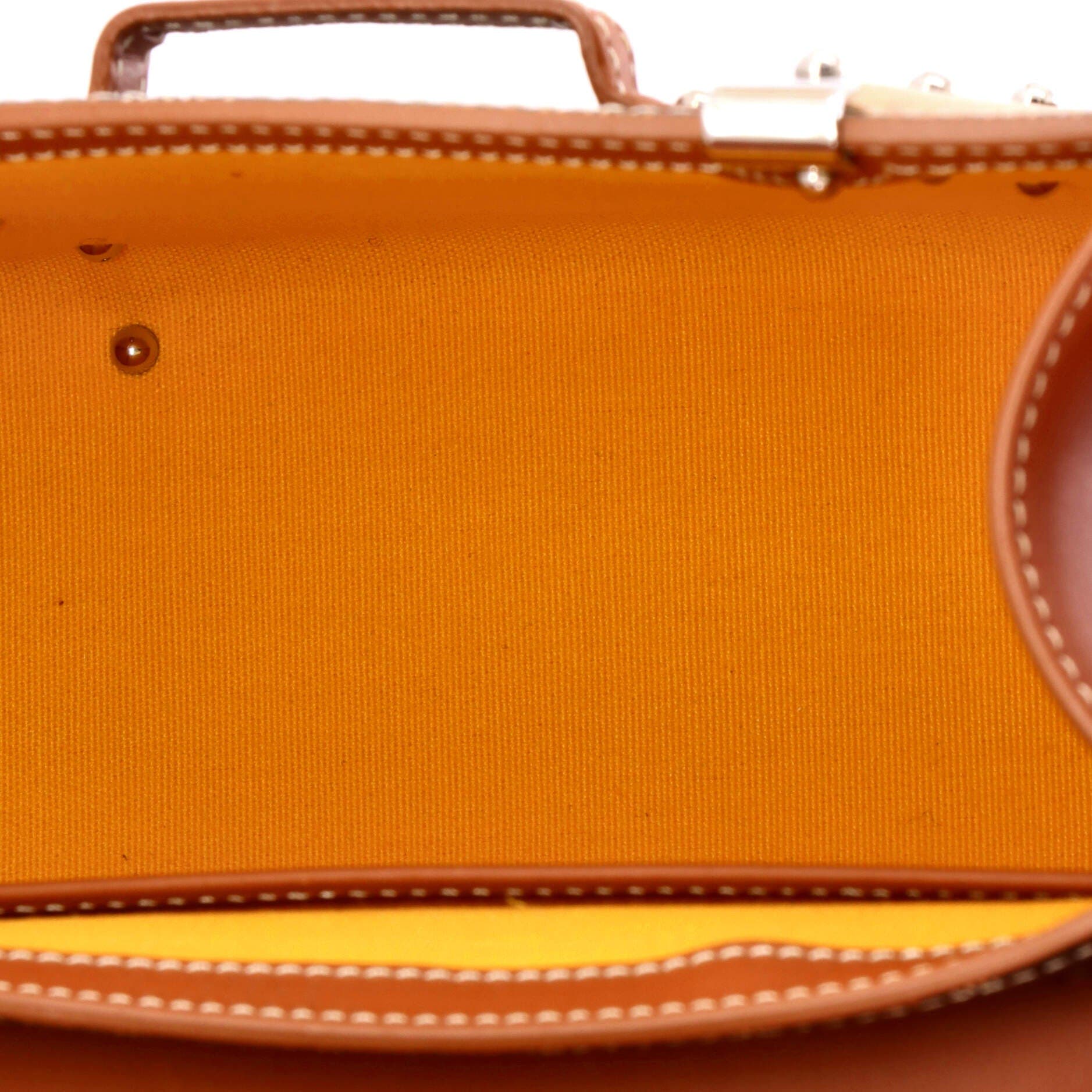 Structured Saigon Top Handle Bag Coated Canvas with Leather Mini, Alternate, color, Brown