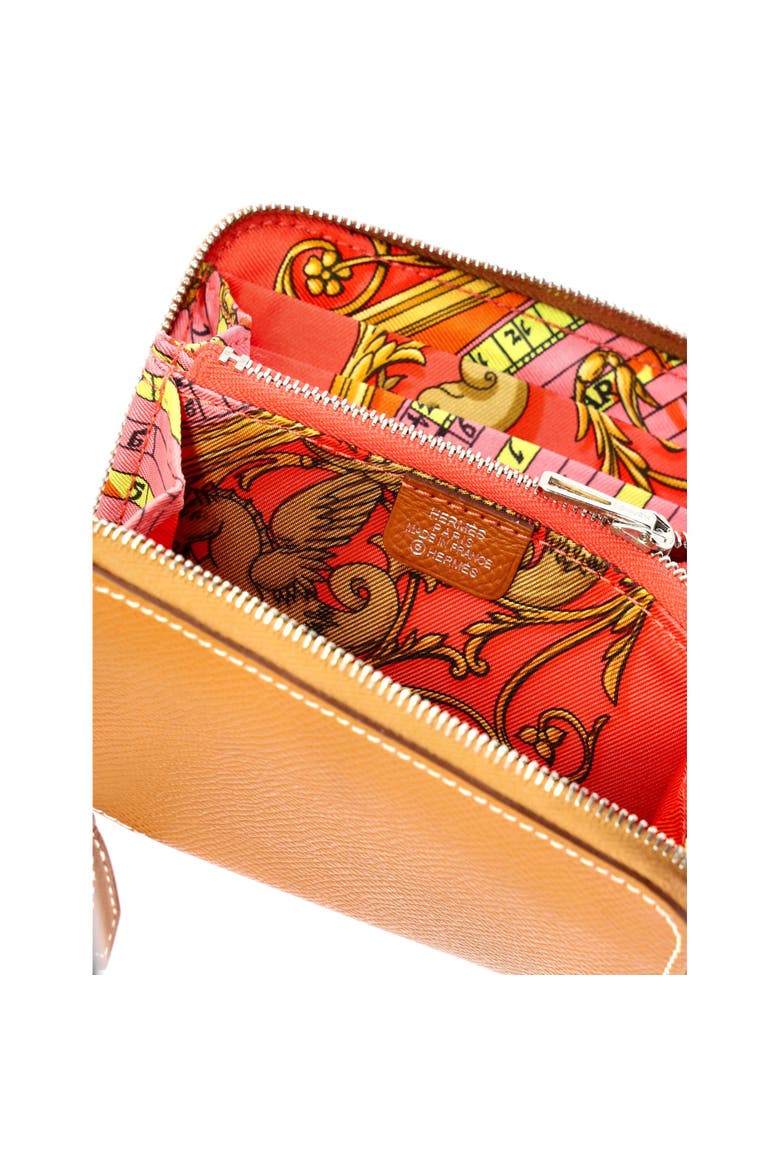 Zipengo Chaine d'Ancre Card Holder Leather Compact, Alternate, color, Gold