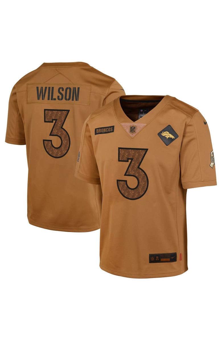 Nike Youth Nike Russell Wilson Brown Denver Broncos 2023 Salute To Service Limited Jersey, Alternate, color, 