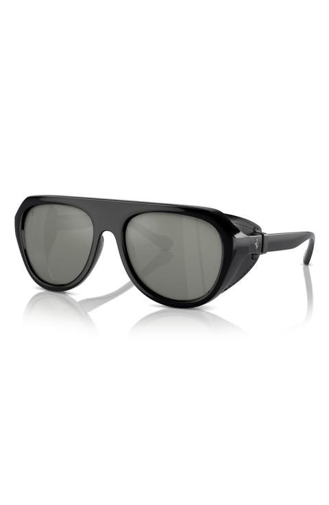 57mm Polarized Pilot Sunglasses