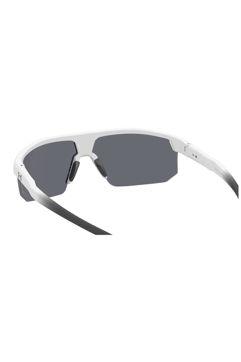 Driven 71mm Mirror Shield Sunglasses, Alternate, color, WHITE GREY