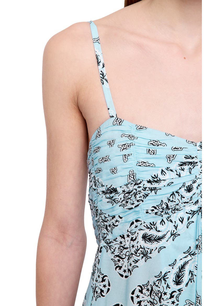 Rippie Soft Bandana Print Maxi Dress, Alternate, color, BLEU OXFORD