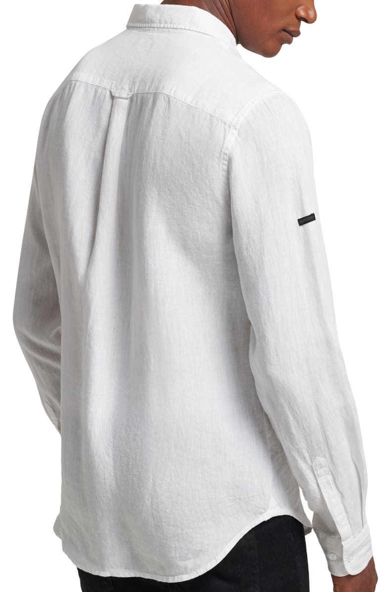 Superdry Studios Casual Linen Button-Up Shirt, Alternate, color, 