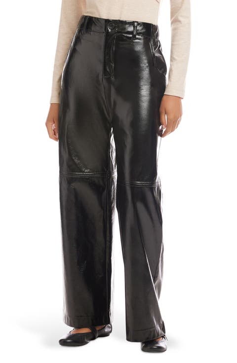 Lara Faux Leather Wide Leg Pants