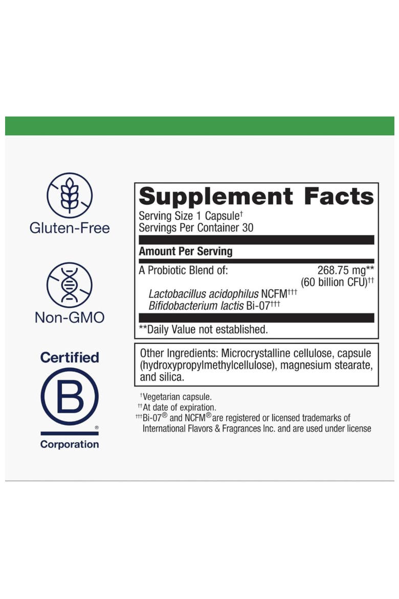 UltraFlora IB Advanced Probiotic Digestive Support 30 Capsules, Alternate, color, None