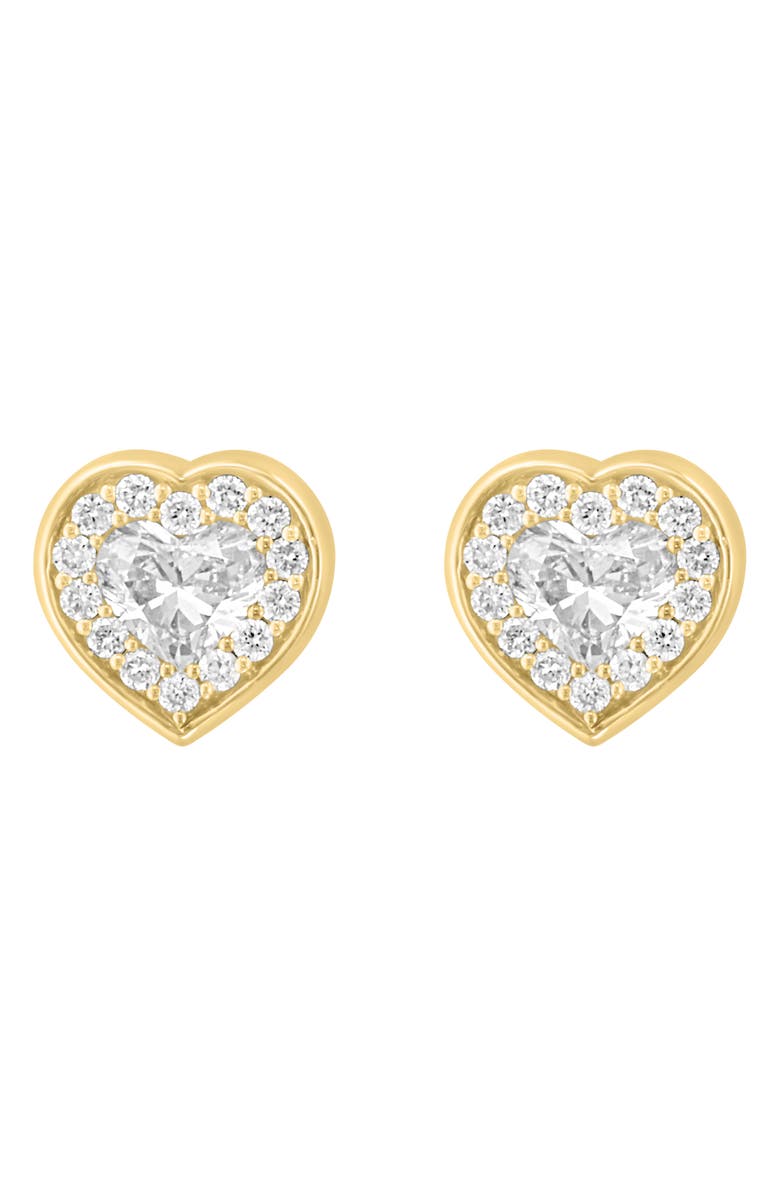 EFFY Lab Grown Diamond Heart Stud Earrings, Alternate, color, Gold
