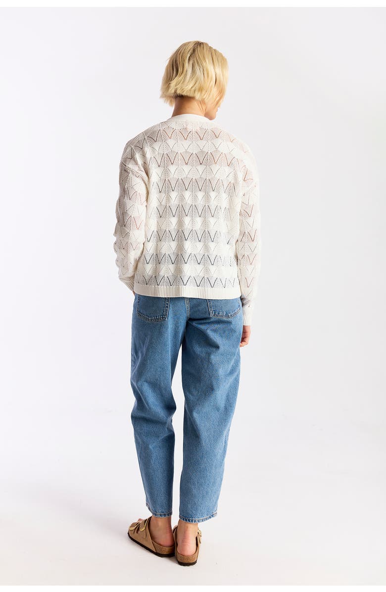 WISPR Chevron Stitch Cardigan, Alternate, color, Ivory