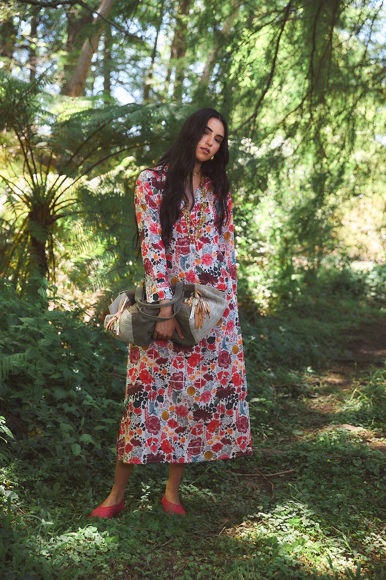 Brussels Long Kurta, Alternate, color, Red Heran