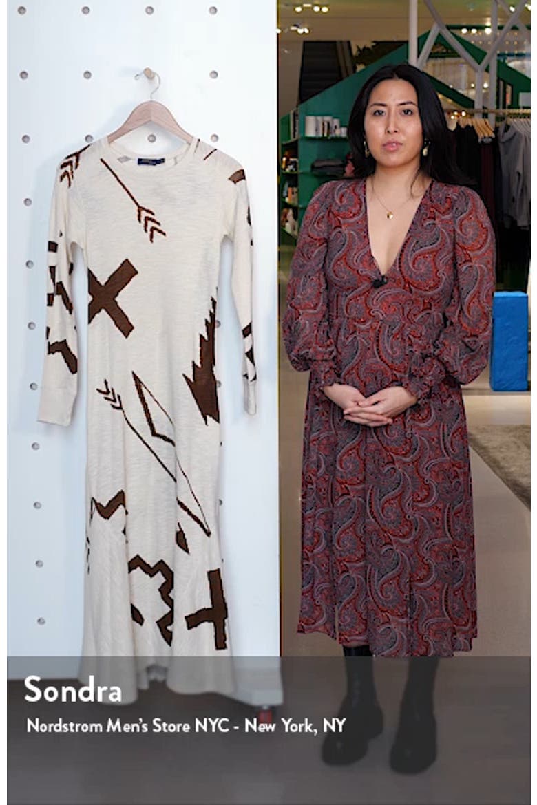Long Sleeve Knit Midi Dress video