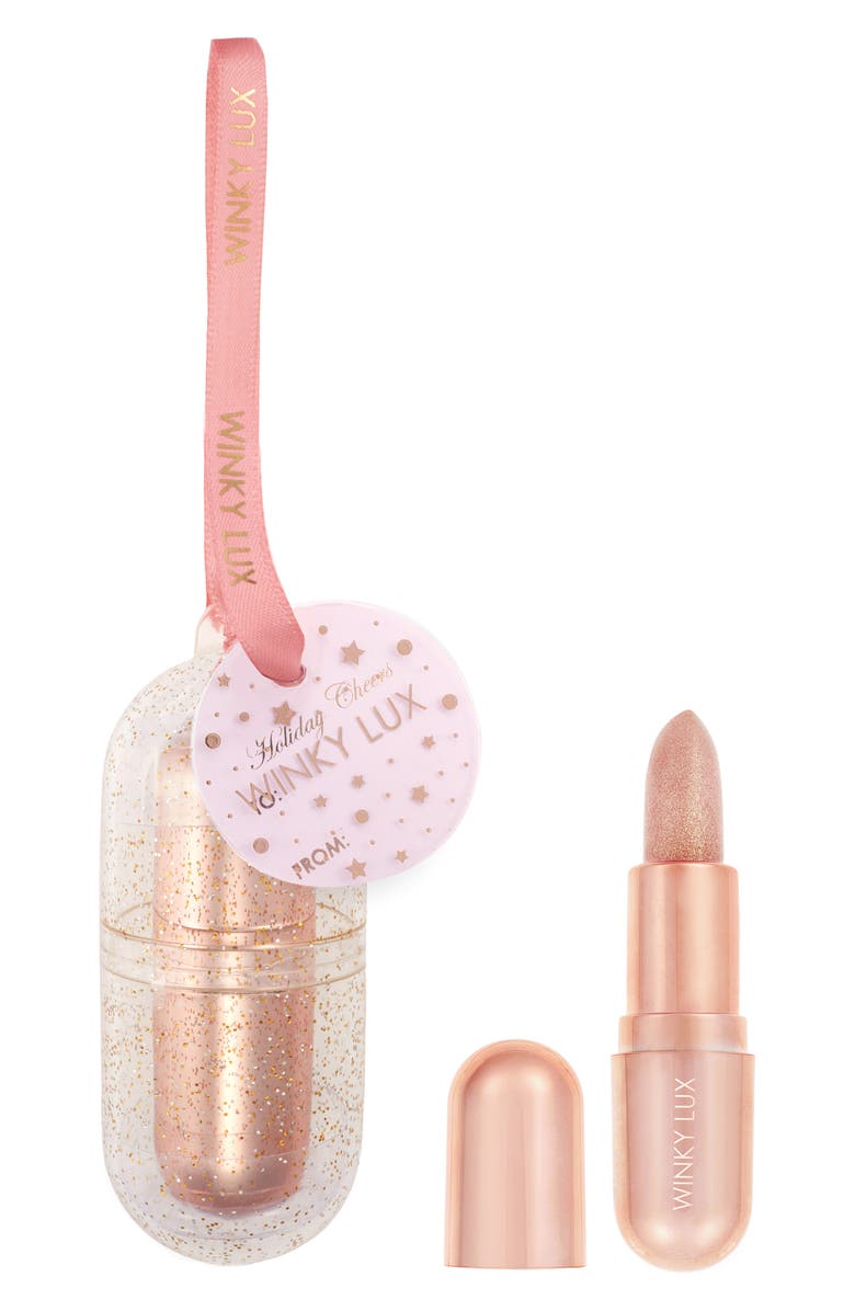 Winky Lux Holiday Cheer Full Size Rose Gold Glimmer Balm Ornament, Main, color,