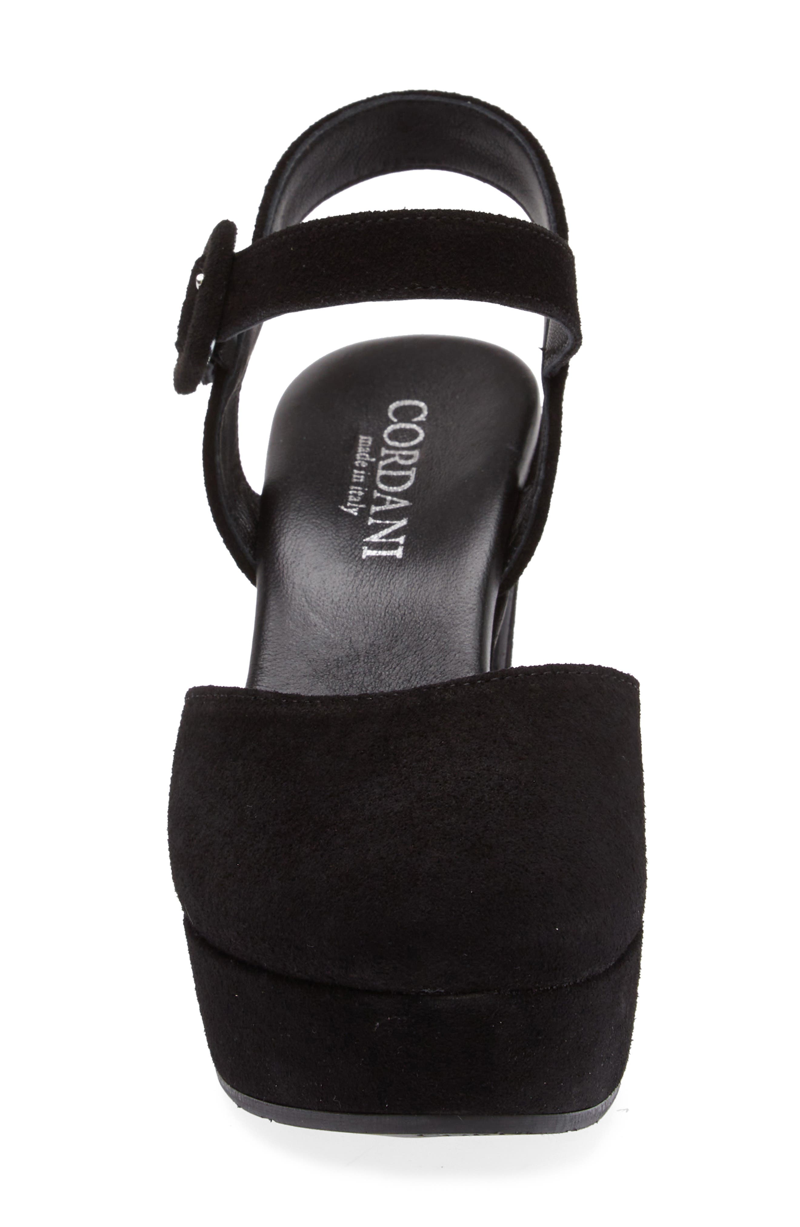 Cordani Torin Ankle Strap Platform Pump, Alternate, color, Black Suede