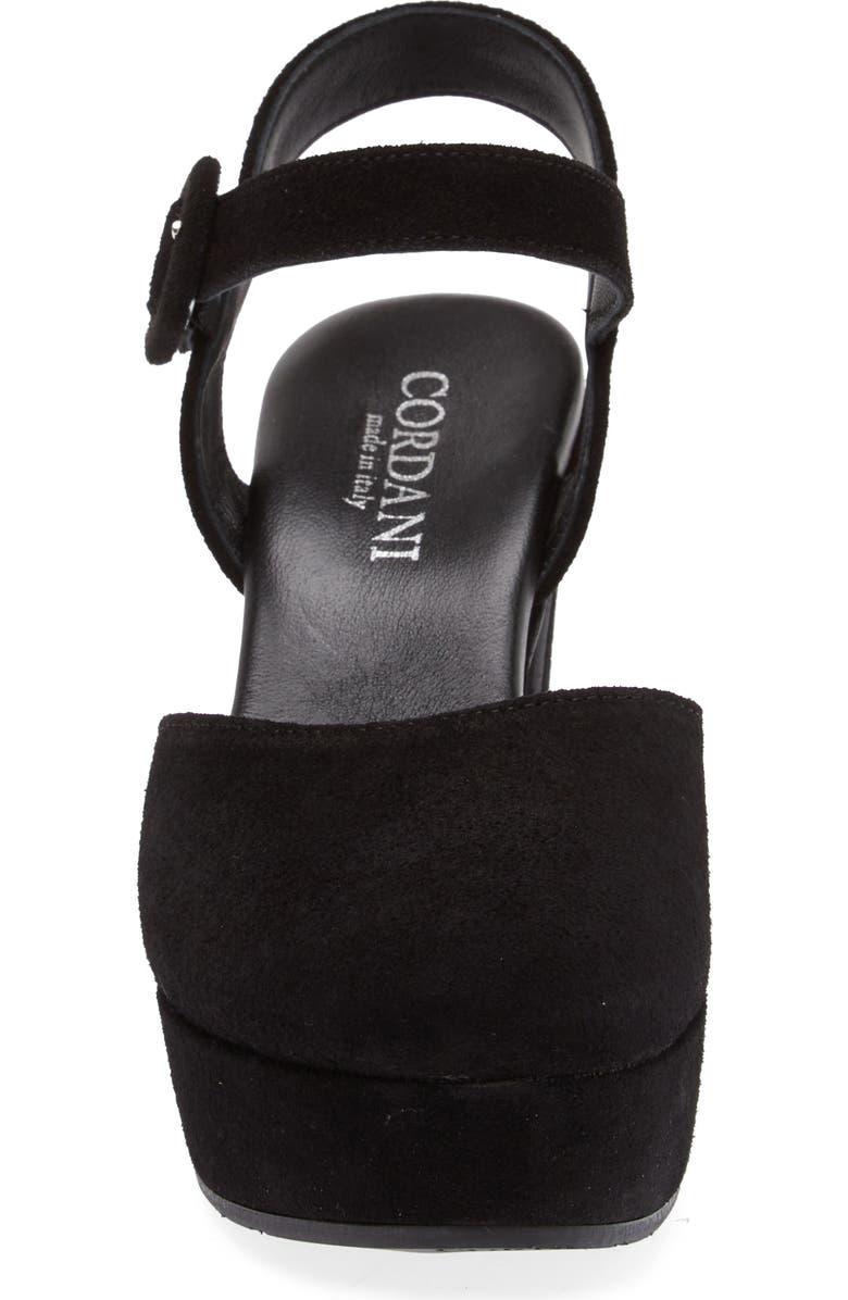Cordani Torin Ankle Strap Platform Pump, Alternate, color, Black Suede
