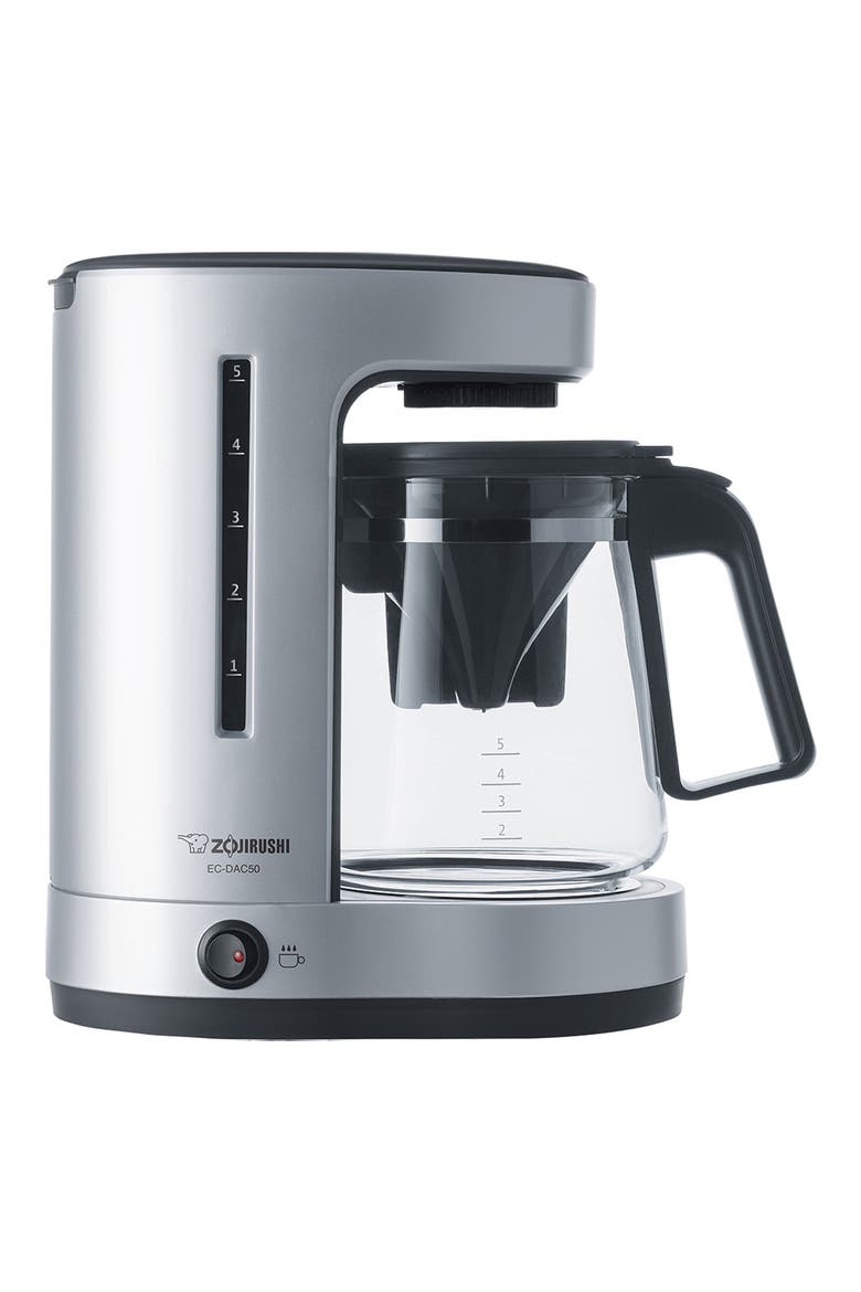 Zutto 5-Cup Coffee Maker, Main, color, SILVER