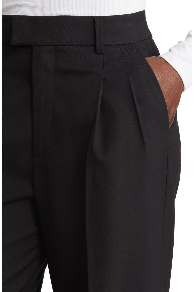 Marnie High Waist Straight Leg Pants, Alternate, color, BLACK TWILL