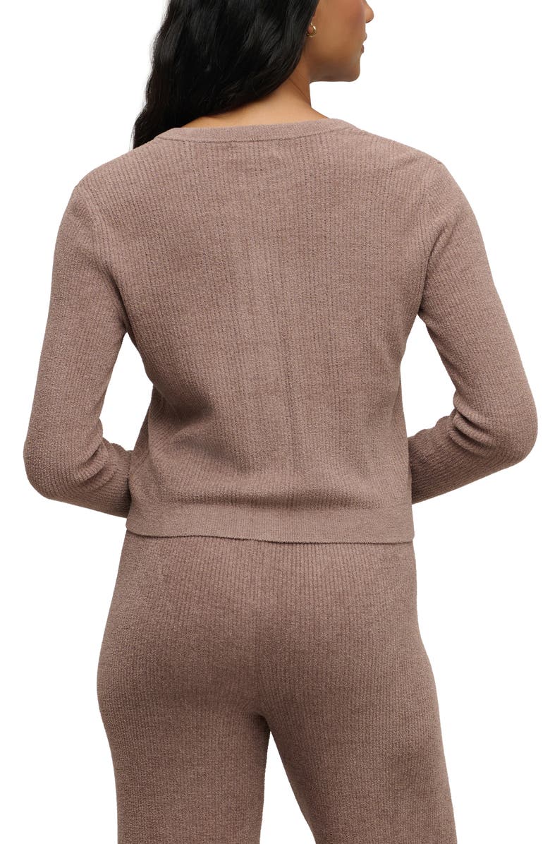 Barefoot Dreams<sup>®</sup> CozyChic<sup>®</sup> Ultra Lite<sup>®</sup> Ruffle Rib Cardigan, Alternate, color, Sable