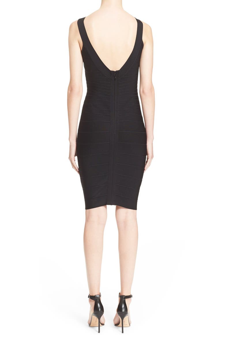 'Sydney' U-Neck Bandage Dress, Alternate, color, BLACK