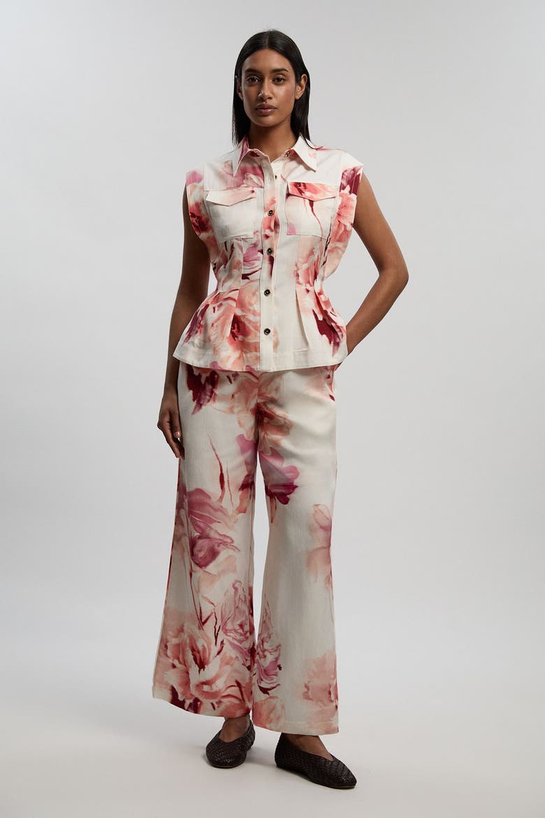Floral Straight Leg Trouser, Alternate, color, Floral