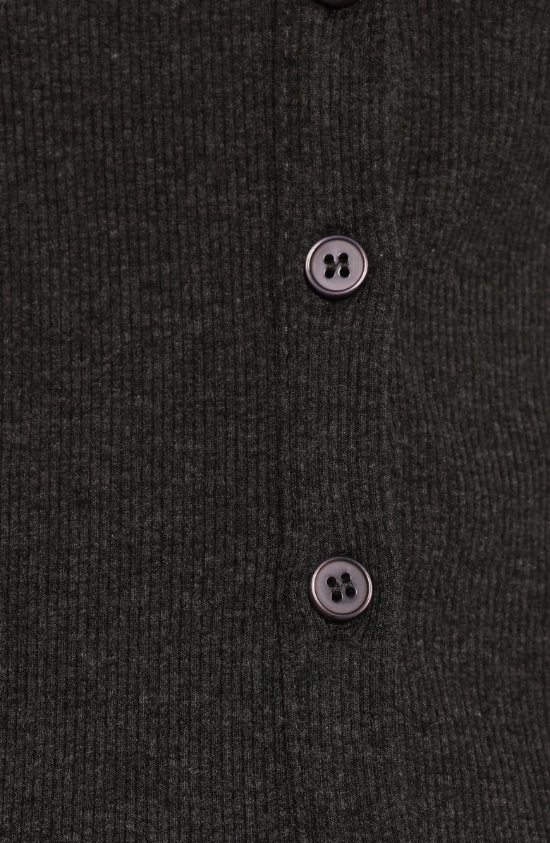 Petal & Pup Jessa Knit Button-Up Shirt, Alternate, color, Charcoal