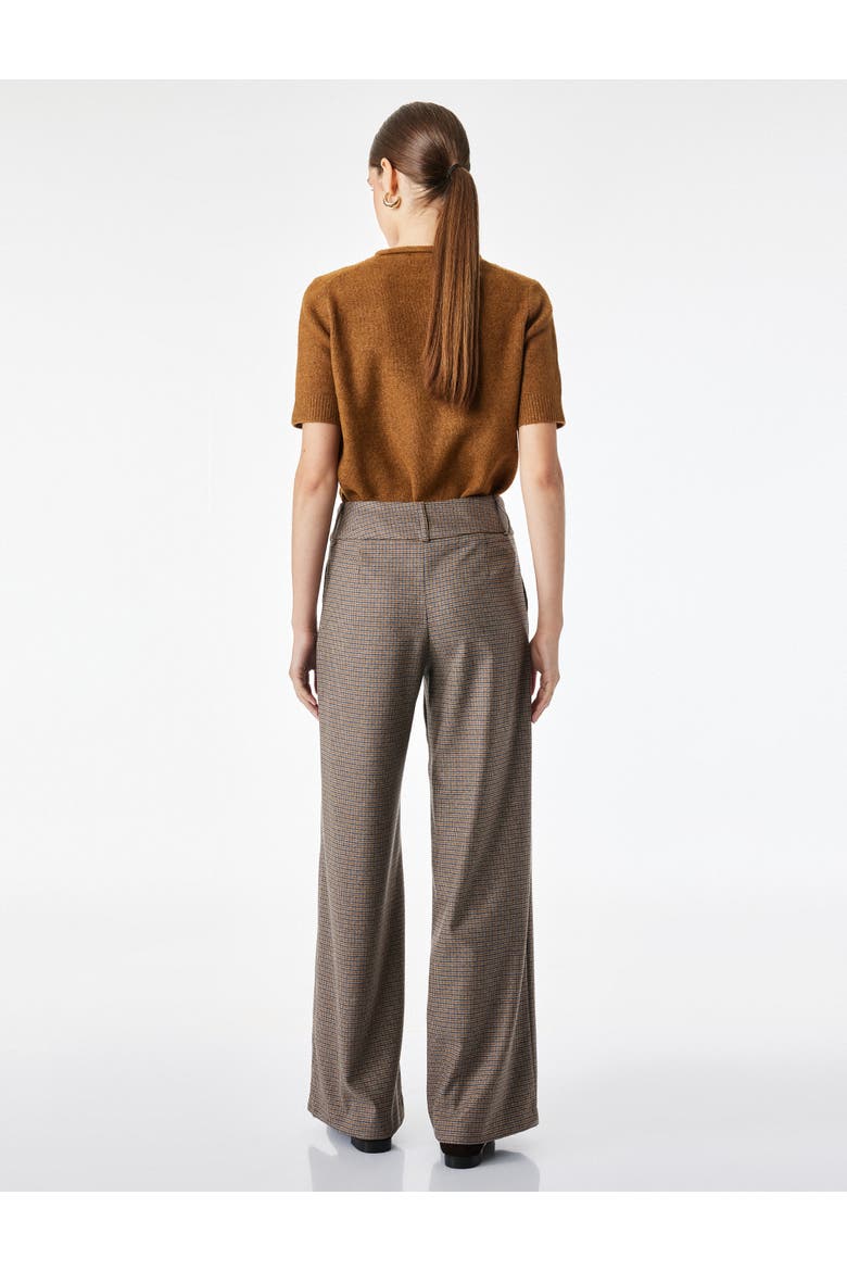 Plaid Tailored Pants, Alternate, color, BROWN CHECK
